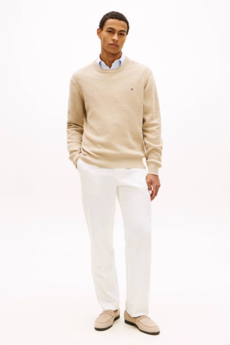Tommy Hilfiger Seasonal Structure Crew Sandalwood