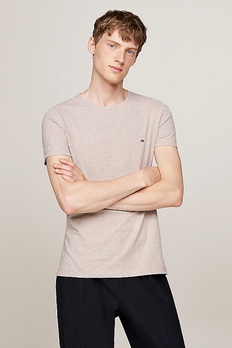 Tommy Hilfiger Stretch Slim T-Shirt Pebble