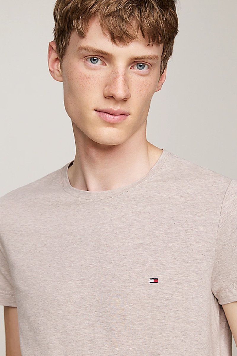 Tommy Hilfiger Stretch Slim T-Shirt Pebble