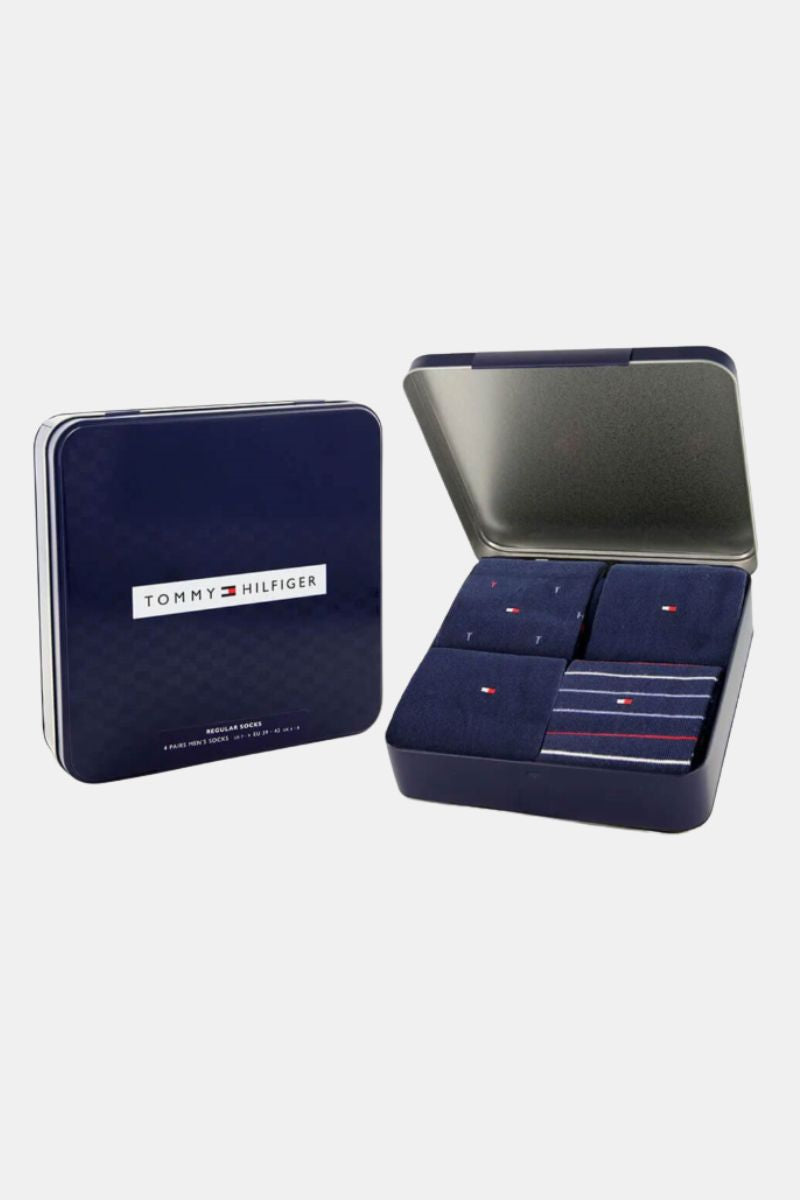 Tommy Hilfiger 4 Pack Socks Gift Box Navy
