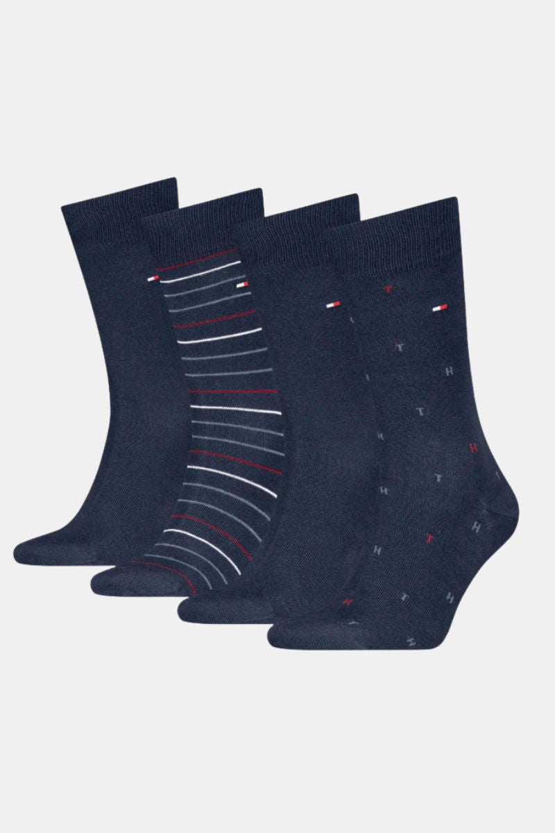 Tommy Hilfiger 4 Pack Socks Gift Box Navy