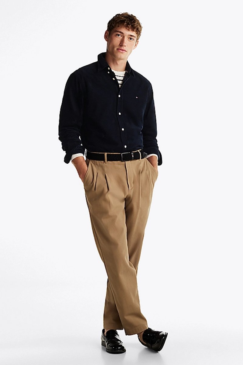 Tommy Hilfiger Solid Corduroy Shirt Navy