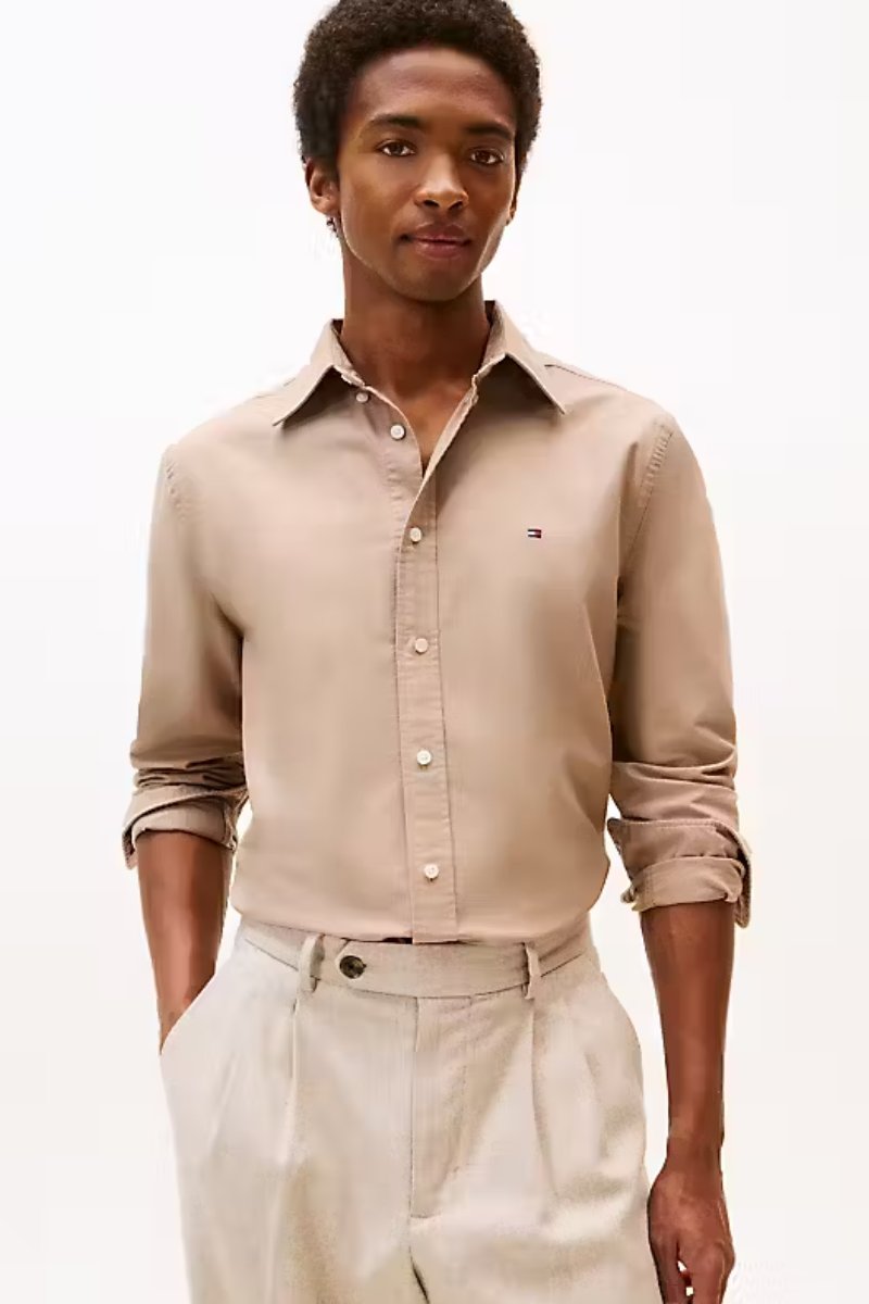 Tommy Hilfiger Solid Heritage Oxford Shirt Taupe