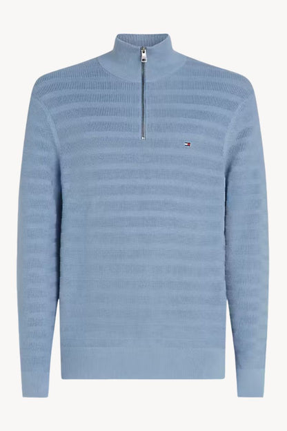 Tommy Hilfiger Stripe Structure Zip Blue