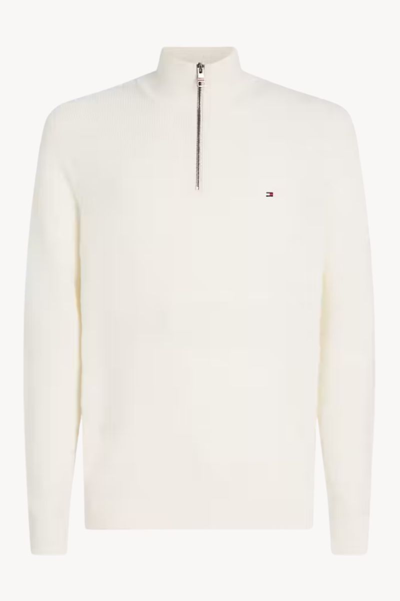 Tommy Hilfiger Stripe Structure Zip Ivory