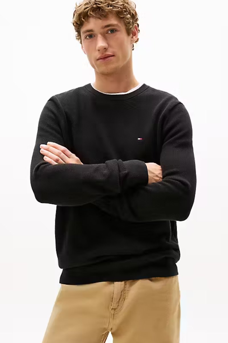 Tommy Hilfiger Essential Structure Crew Black