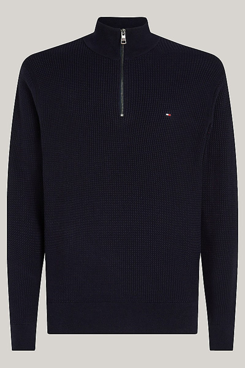 Tommy Hilfiger Structure Zip Mock Neck