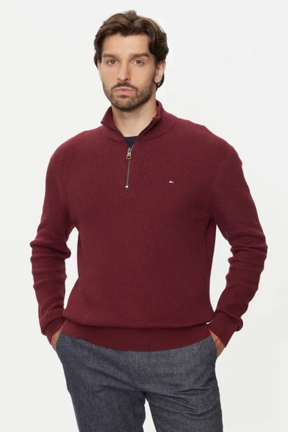 Tommy Hilfiger Structure Zip Mock Neck