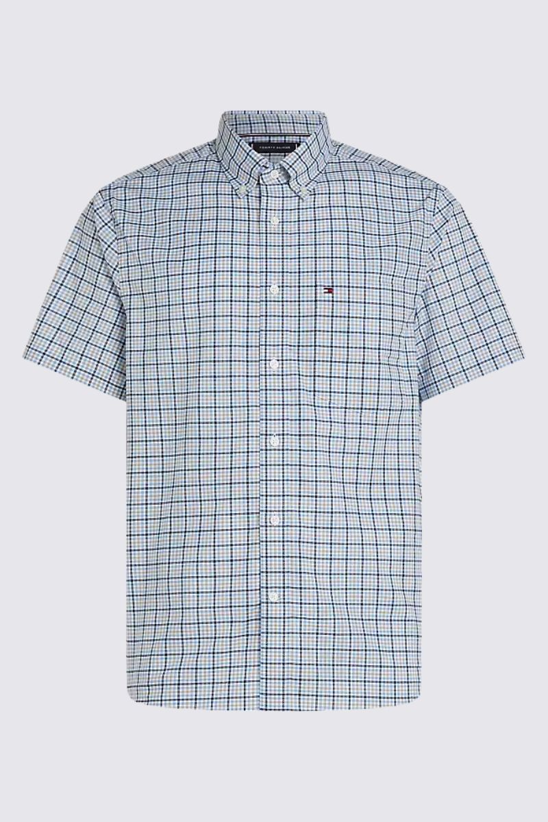 Tommy Hilfiger Oxford Tartasal Shirt Sandalwood