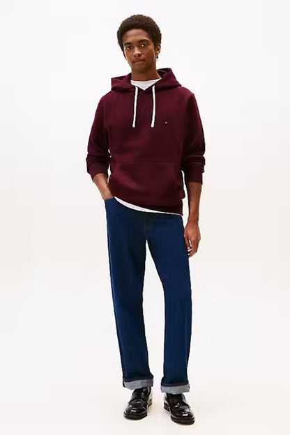 Tommy Hilfiger Essential Fleece Hoodie Burgundy