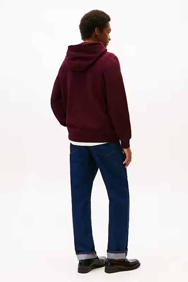 Tommy Hilfiger Essential Fleece Hoodie Burgundy
