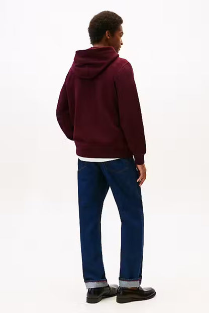 Tommy Hilfiger Essential Fleece Hoodie Burgundy