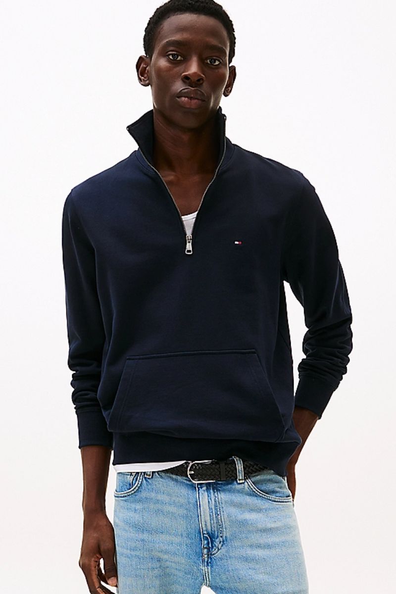 Tommy Hilfiger Ess Terry 1/4 Zip Navy