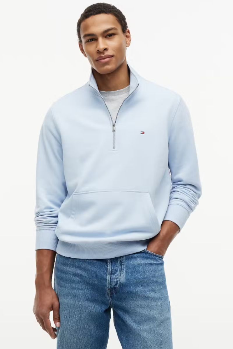 Tommy Hilfiger Terry New 1/4 Zip Sweatshirt Blue