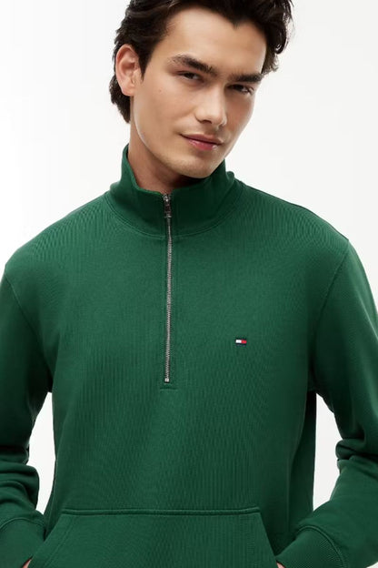 Tommy Hilfiger Terry New 1/4 Zip Sweatshirt Green