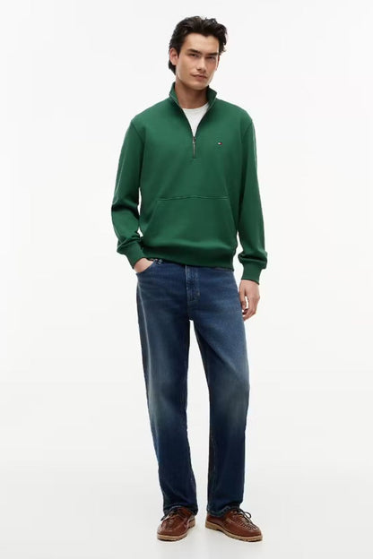 Tommy Hilfiger Terry New 1/4 Zip Sweatshirt Green