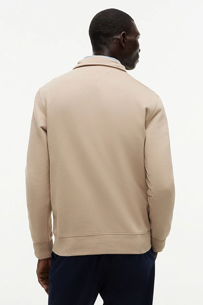 Tommy Hilfiger Terry New 1/4 Zip Sweatshirt Khaki