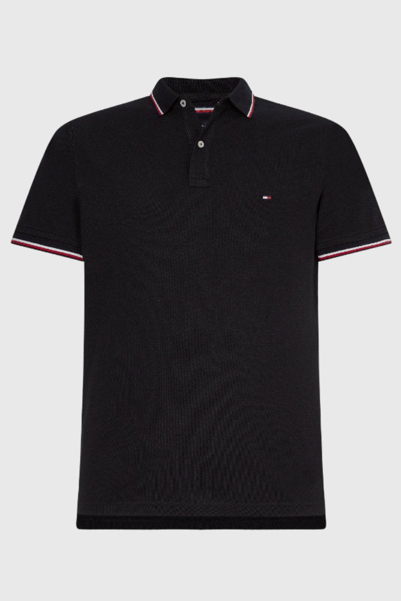 Tommy Hilfiger Tipped Slim Polo Black