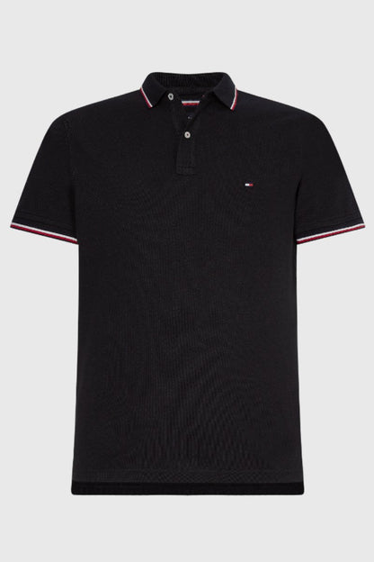 Tommy Hilfiger Tipped Slim Polo Black