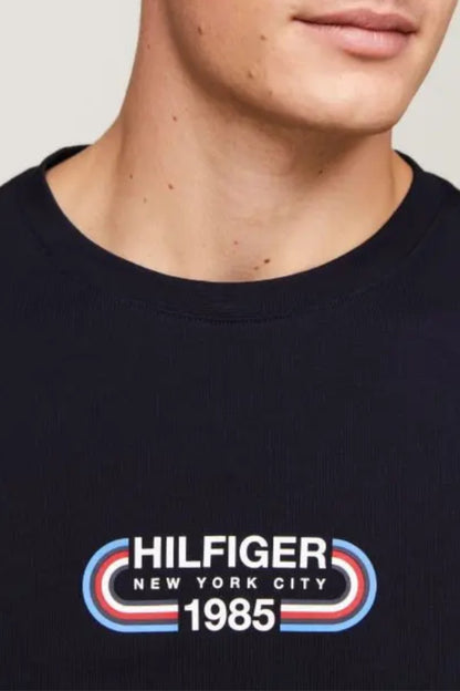 Tommy Hilfiger Track Graphic T-Shirt Navy