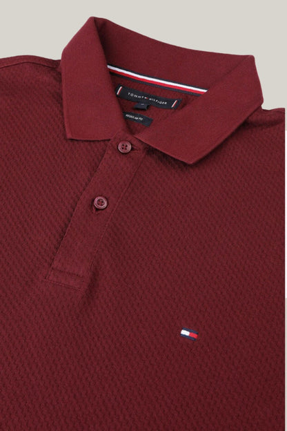 Tommy Hilfiger Waffle Polo Rouge