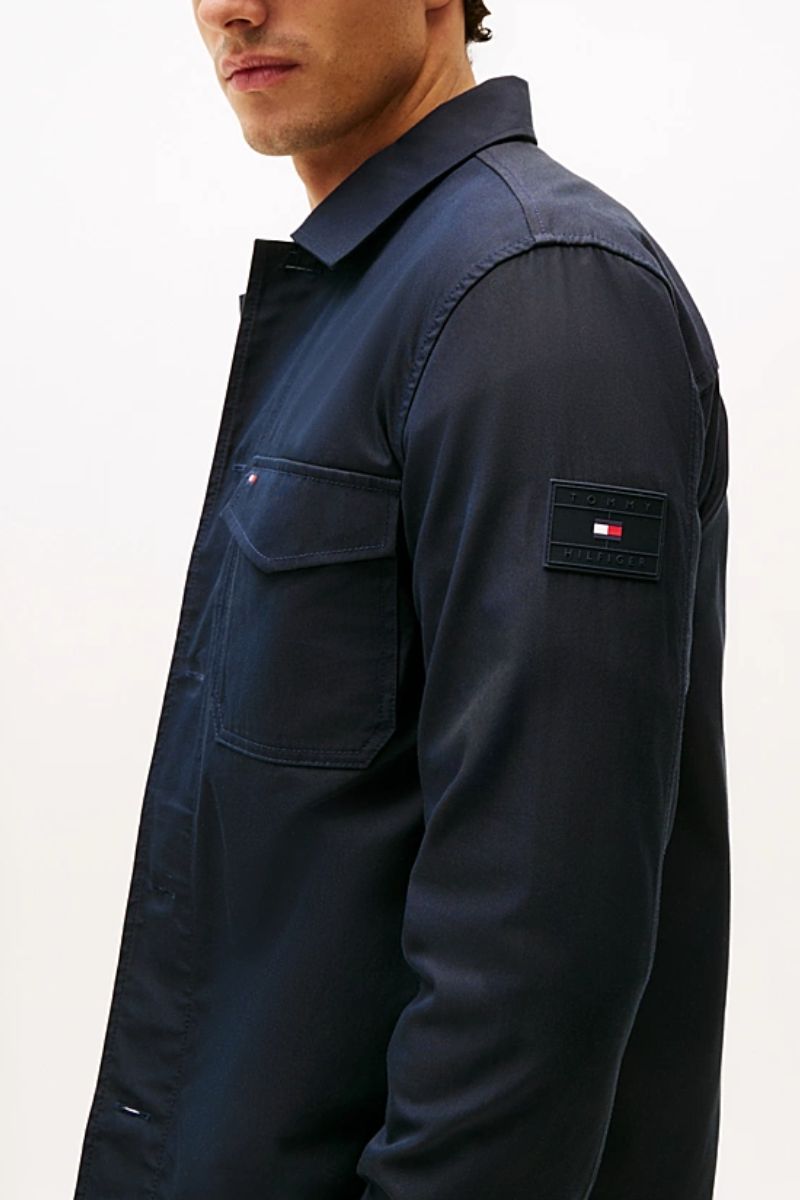 Tommy Hilfiger Cotton Nylon Overshirt Navy