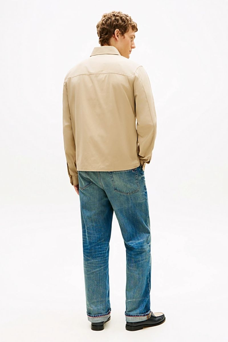 Tommy Hilfiger Cotton Nylon Overshirt Sandalwood