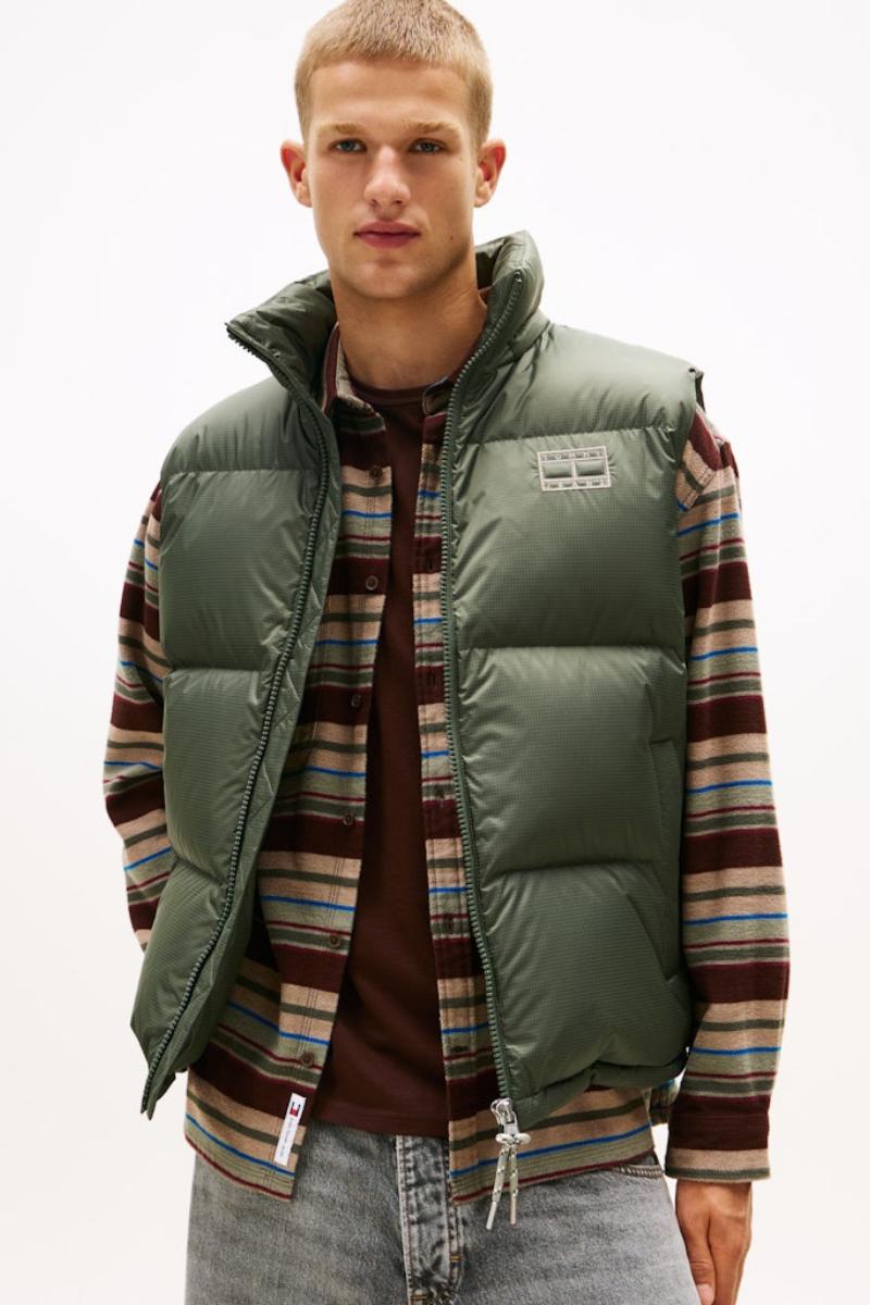 Tommy Jeans Alaska Down Vest Green