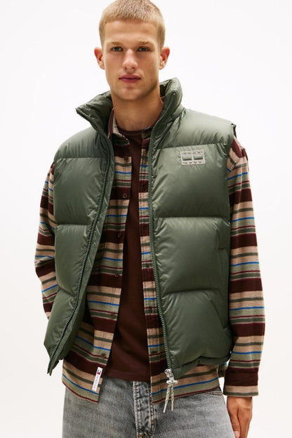Tommy Jeans Alaska Down Vest Green