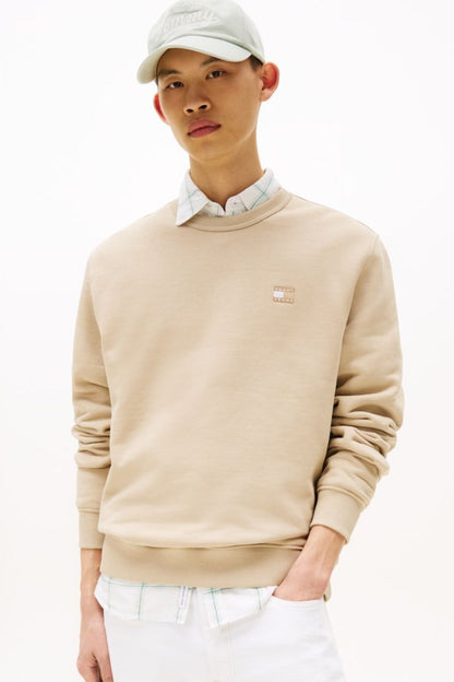Tommy Jeans Reg Badge Crew Silt Tonal