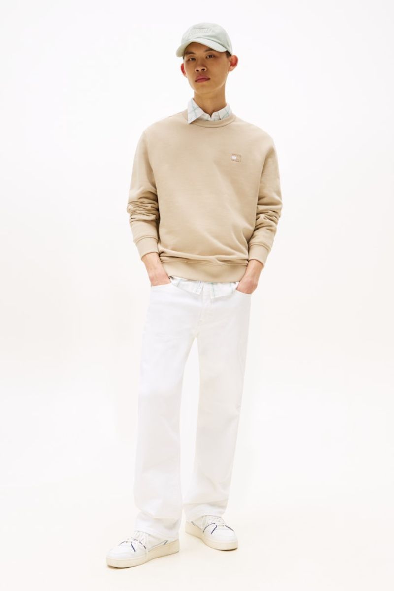 Tommy Jeans Reg Badge Crew Silt Tonal