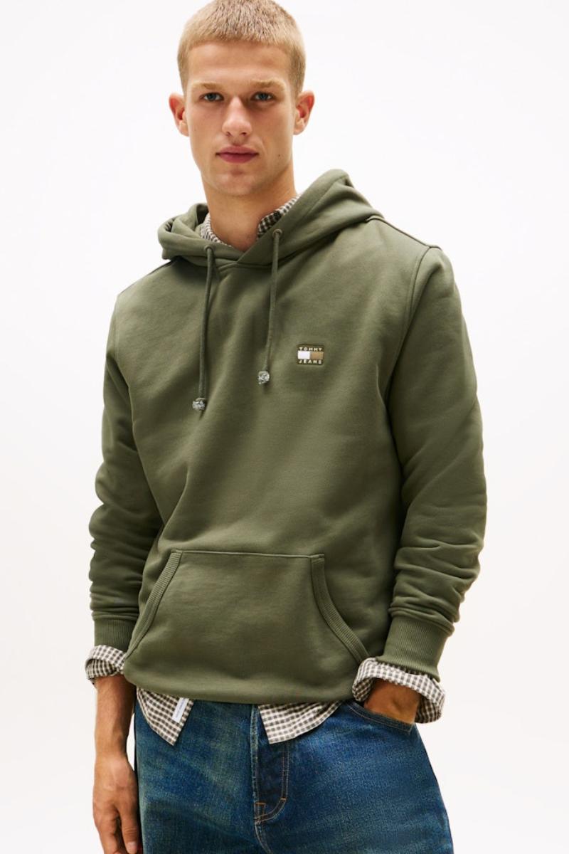 Tommy Jeans Reg Badge Hoodie Green