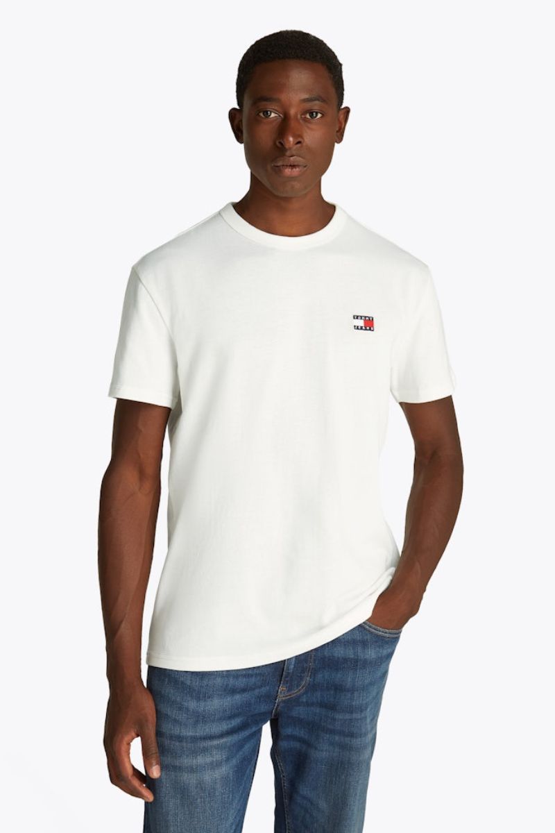 Tommy Jeans Reg Badge T-Shirt Ecru