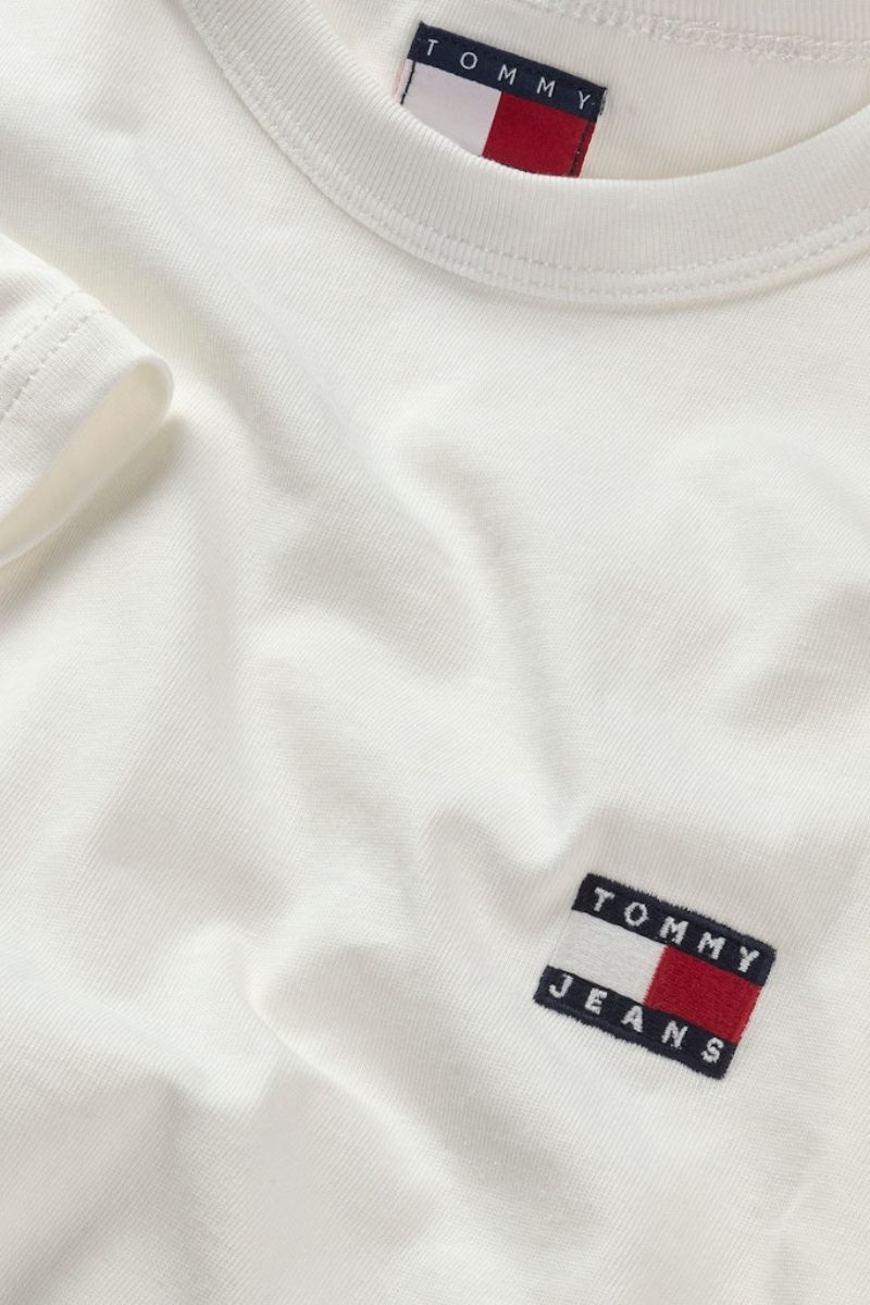 Tommy Jeans Reg Badge T-Shirt Ecru