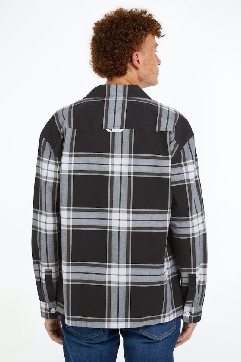 Tommy Jeans Bold Check Overshirt Black