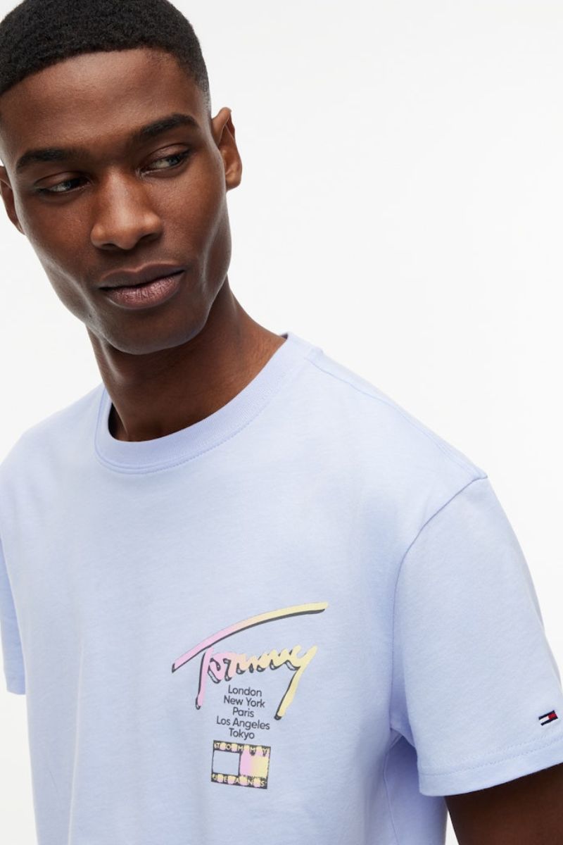 Tommy Jeans Reg City Signature T-Shirt Moonlight