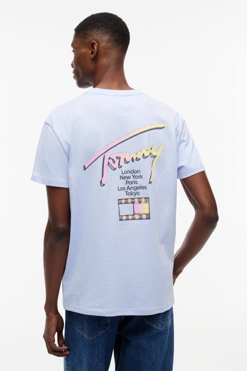 Tommy Jeans Reg City Signature T-Shirt Moonlight
