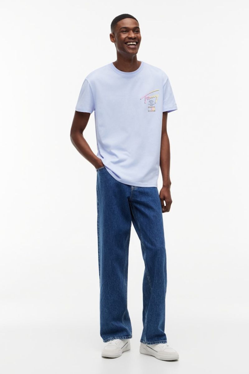 Tommy Jeans Reg City Signature T-Shirt Moonlight