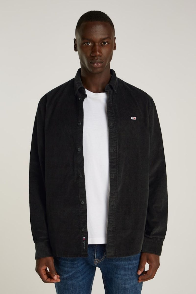 Tommy Jeans Corduroy Shirt Black