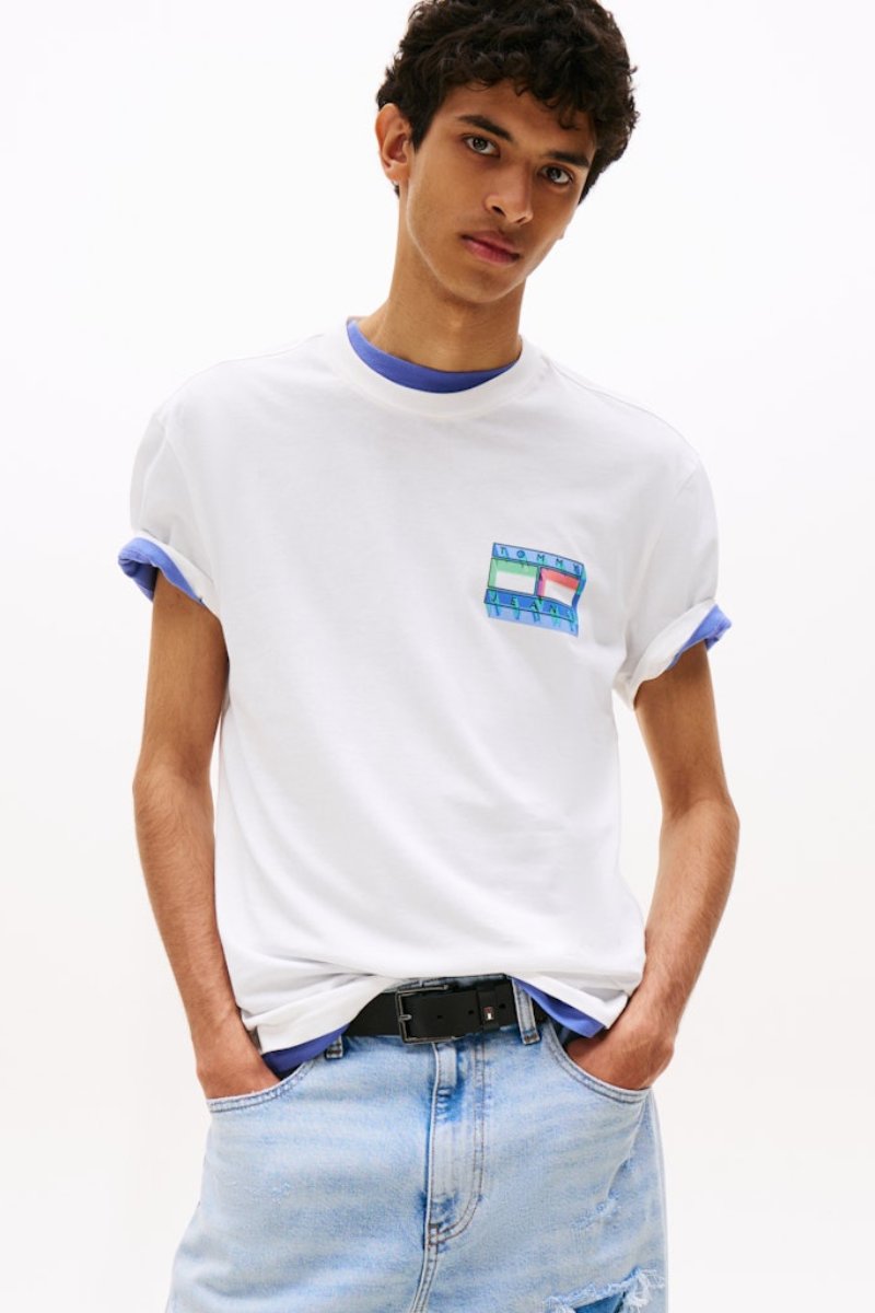Tommy Jeans DNA Flag T-Shirt Ecru