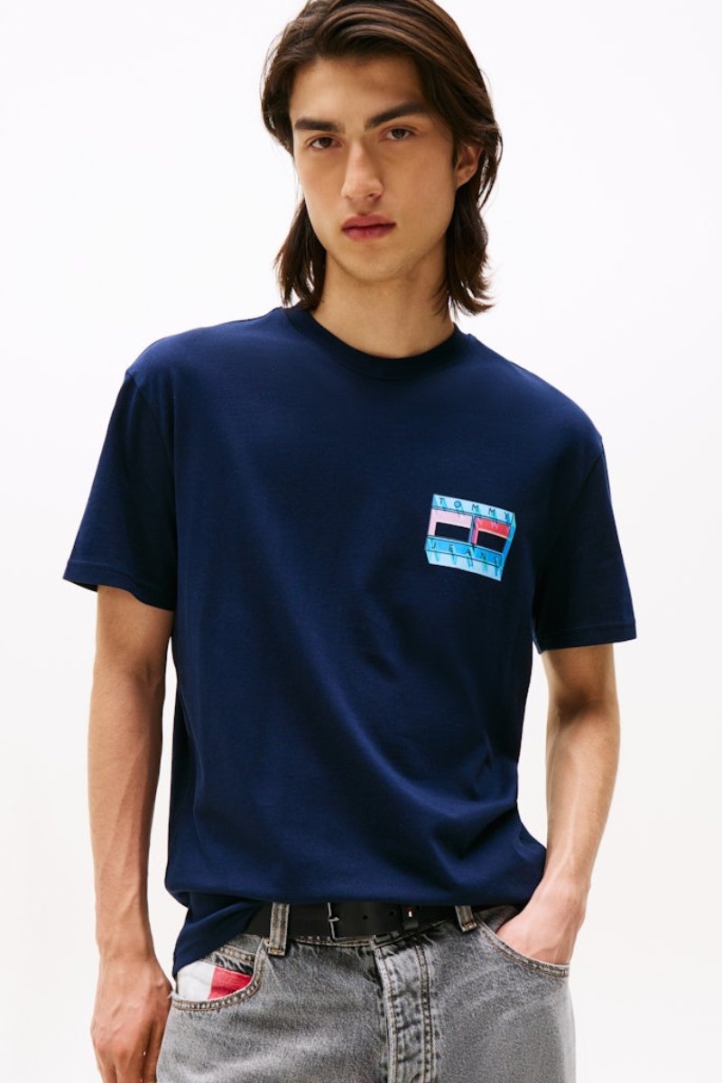 Tommy Jeans DNA Flag T-Shirt Navy