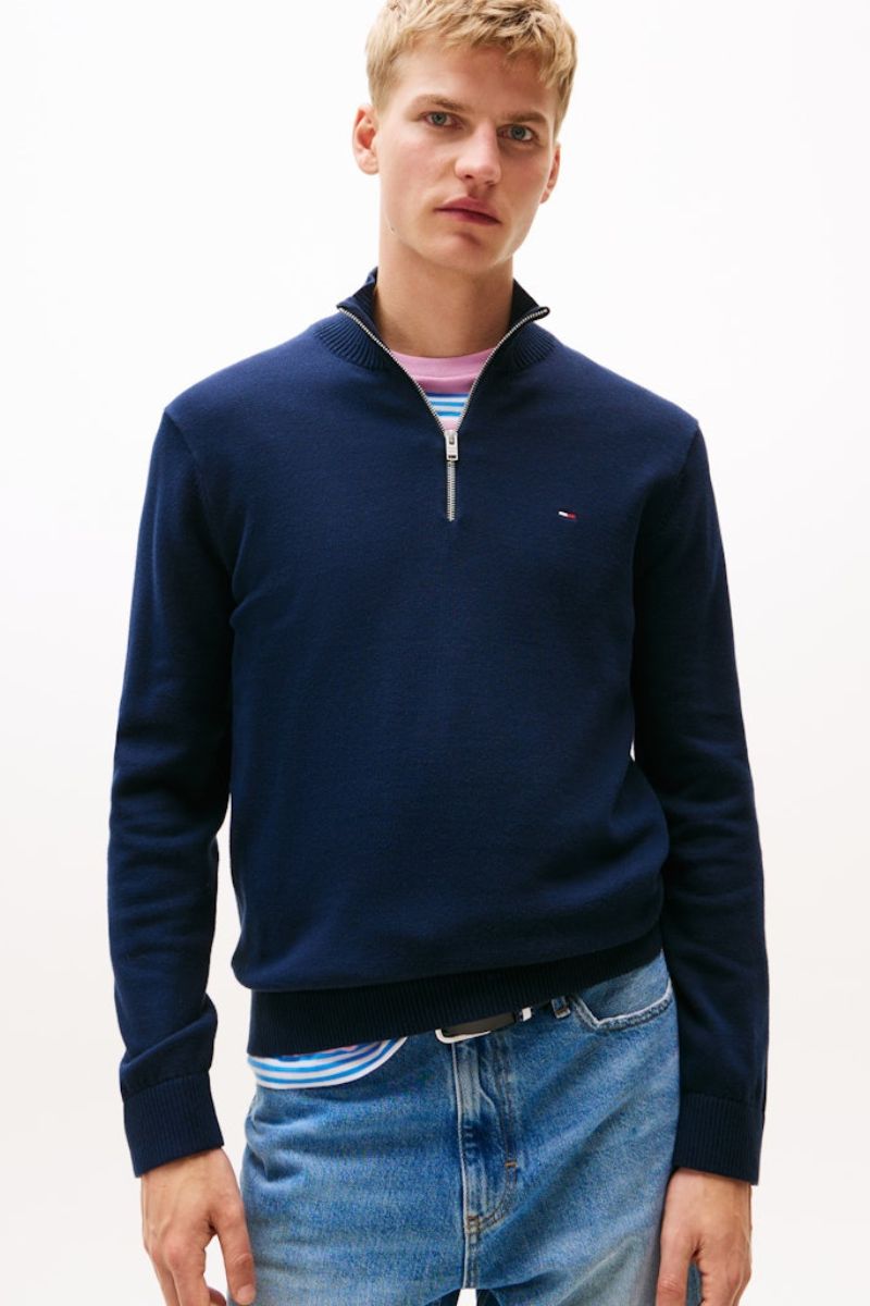 Tommy Jeans Slim Ess Light 1/4 Zip Jumper