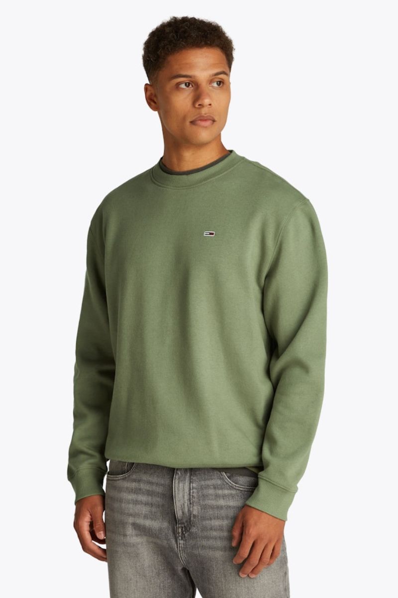 Tommy Jeans Reg Flag Crew Aruba Green