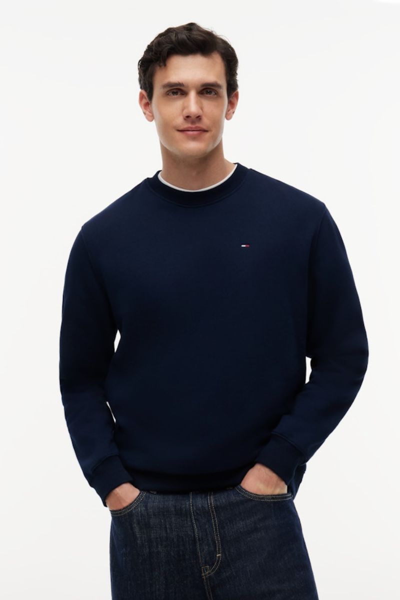Tommy Jeans Reg Flag Crew Navy