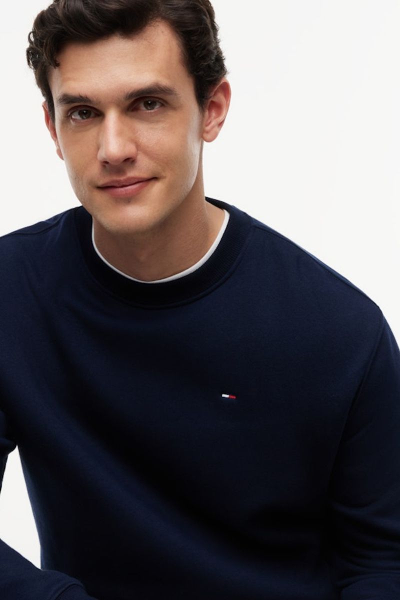 Tommy Jeans Reg Flag Crew Navy