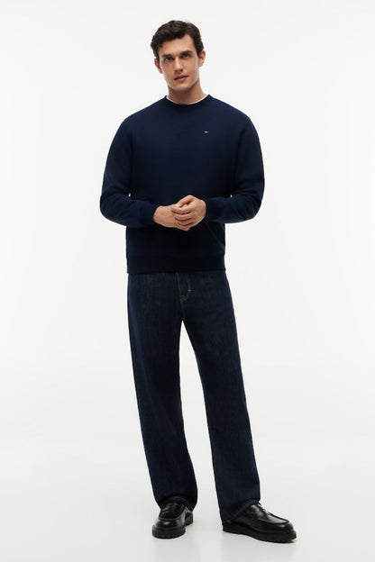 Tommy Jeans Reg Flag Crew Navy