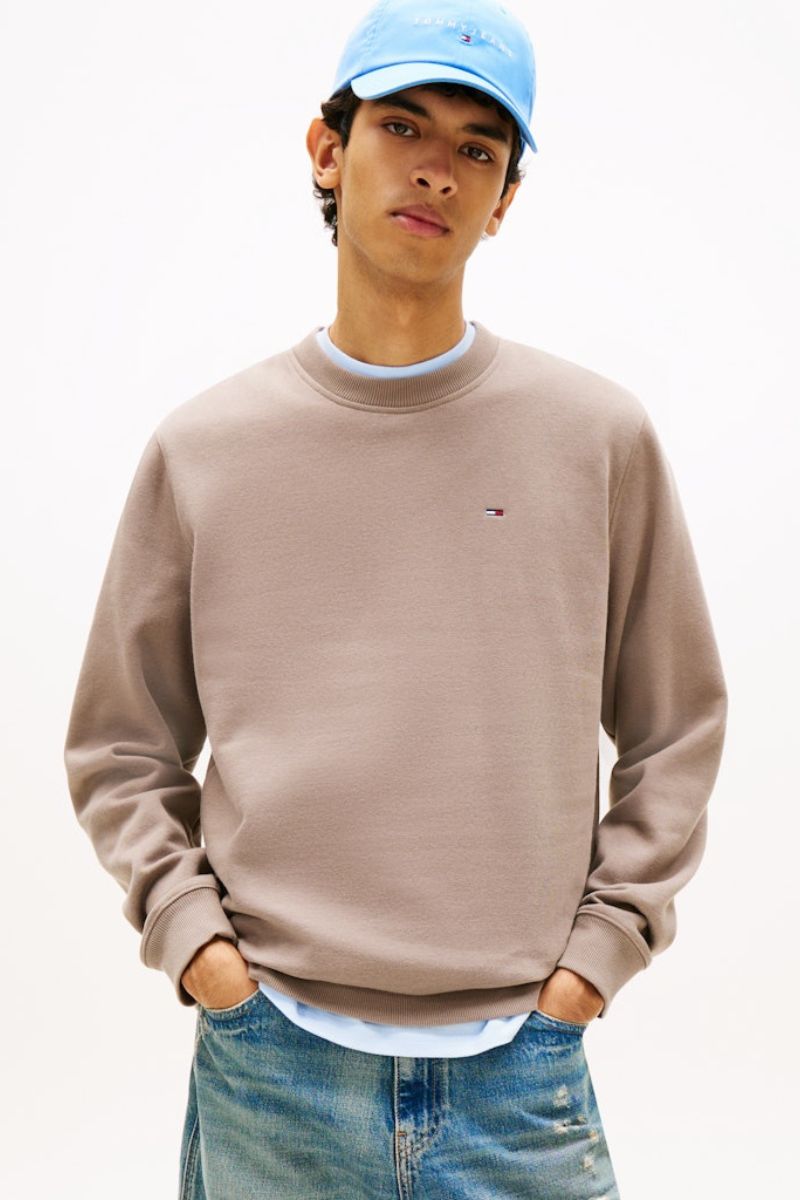 Tommy Jeans Reg Flag Crew Ivy Mink