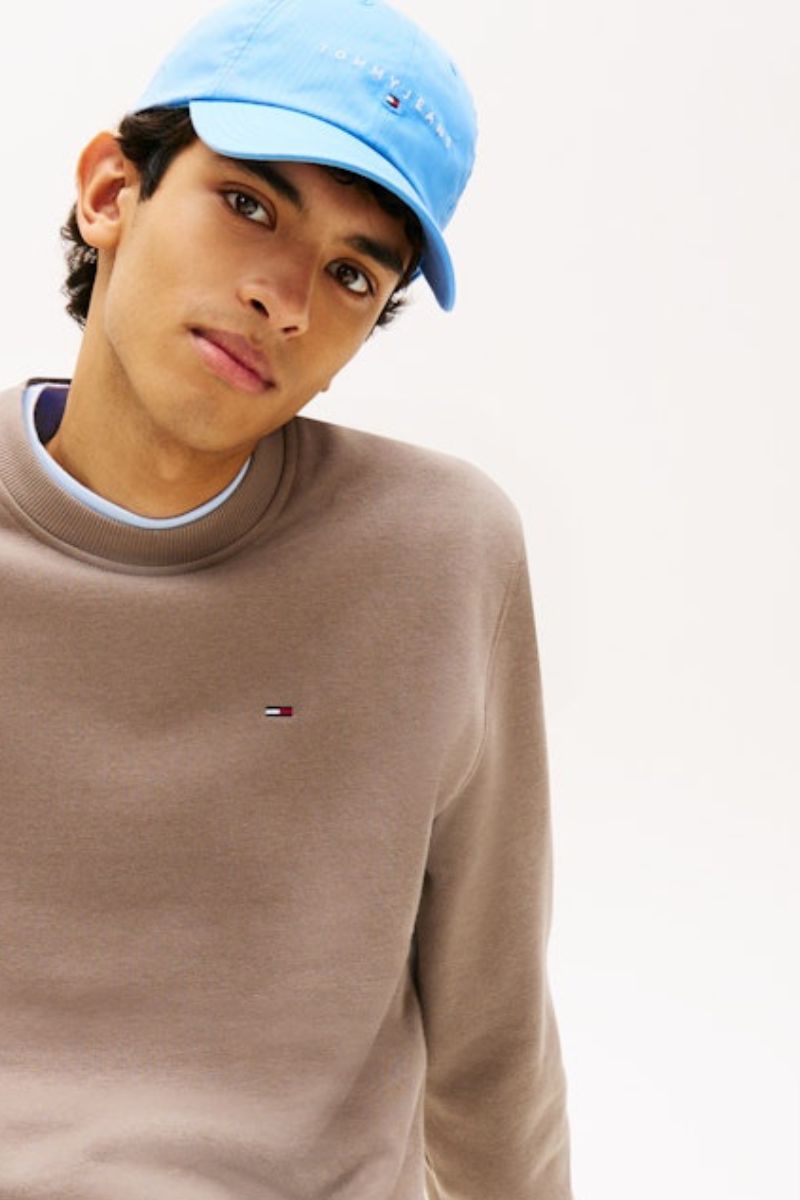 Tommy Jeans Reg Flag Crew Ivy Mink
