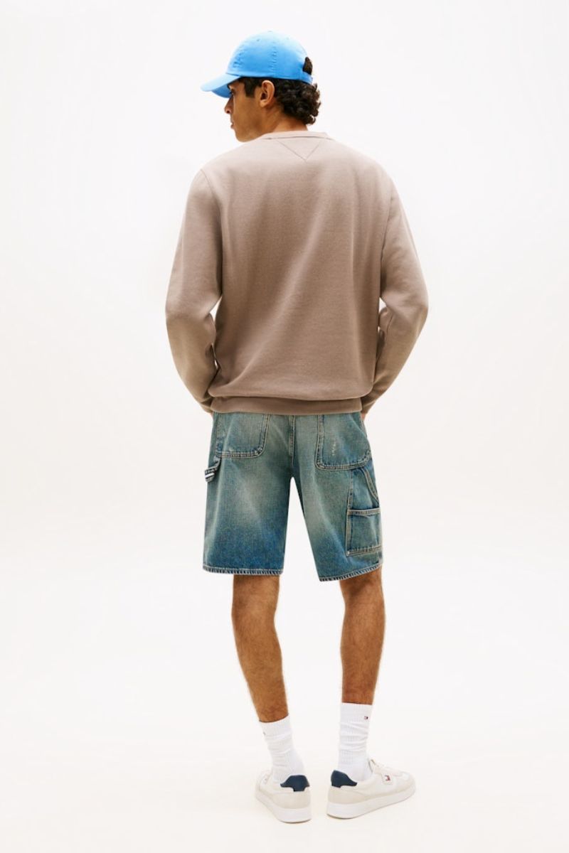 Tommy Jeans Reg Flag Crew Ivy Mink