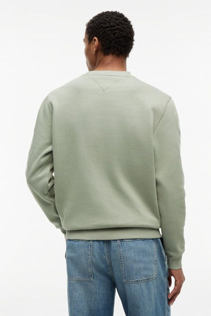 Tommy Jeans Reg Flag Crew Spring Olive